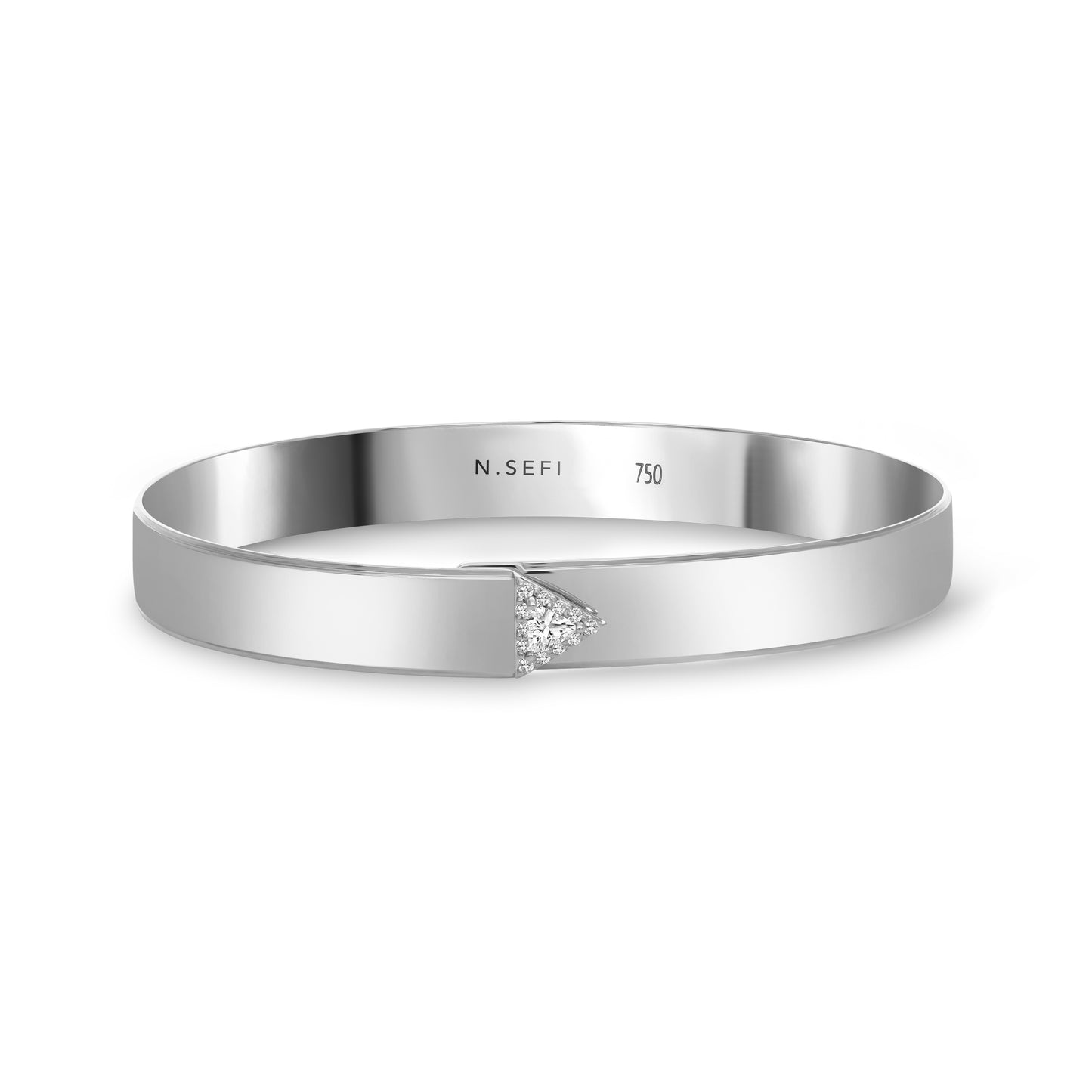 Iris Plain Bracelet White Gold