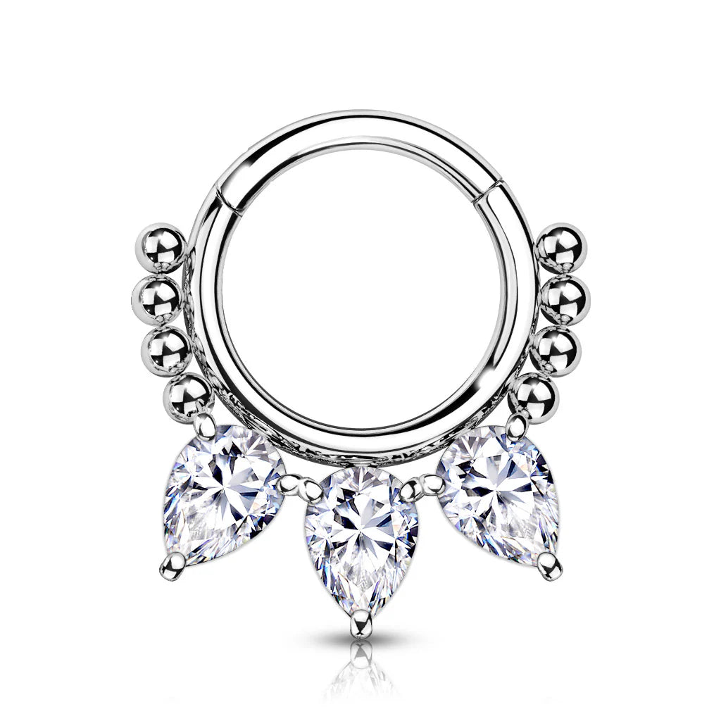 3 Pear Daith Ring