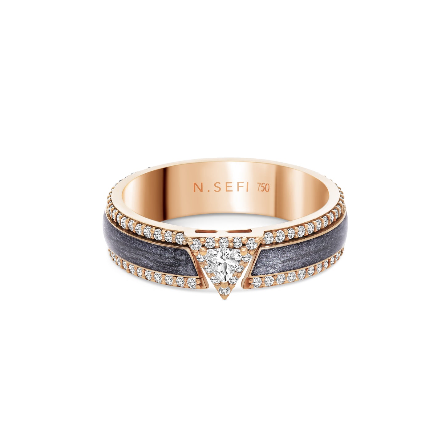Iris Painted Ring Grey