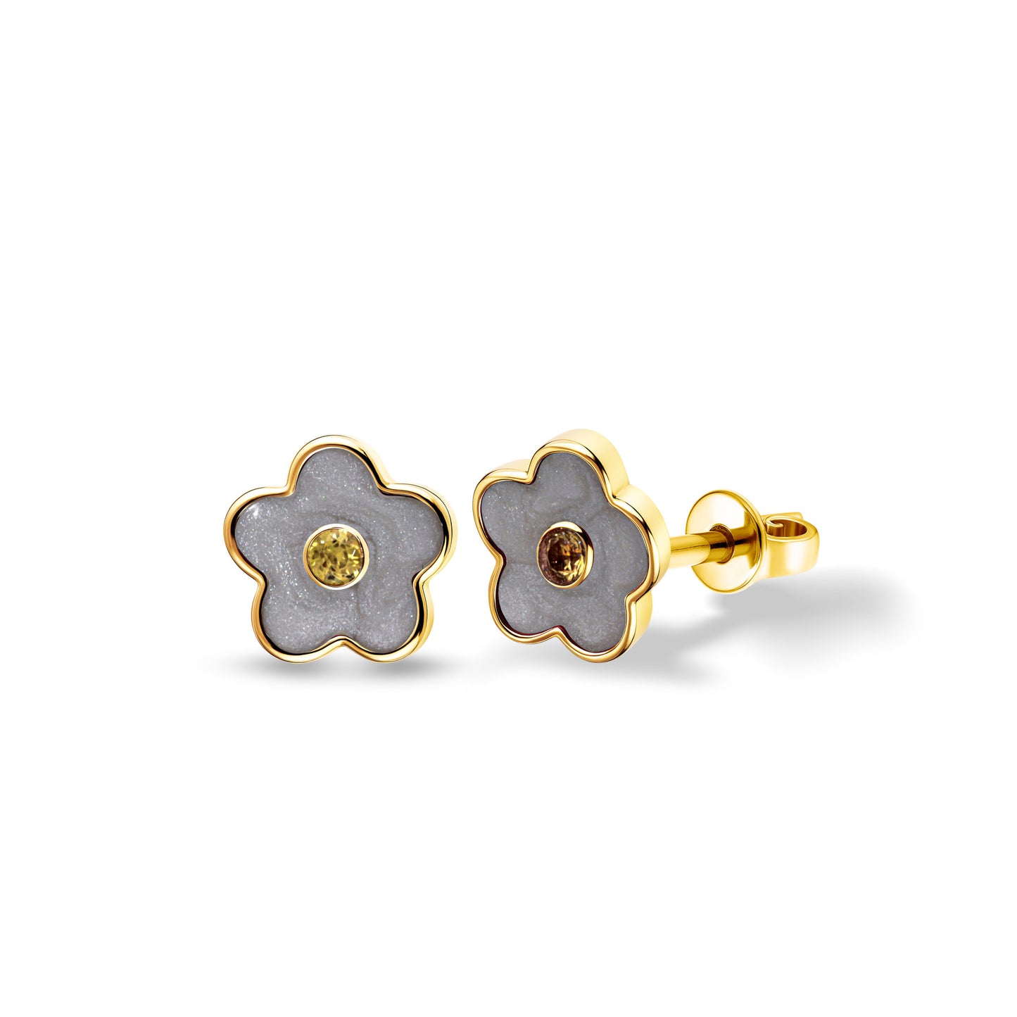 Rosette Stud Yellow Gold