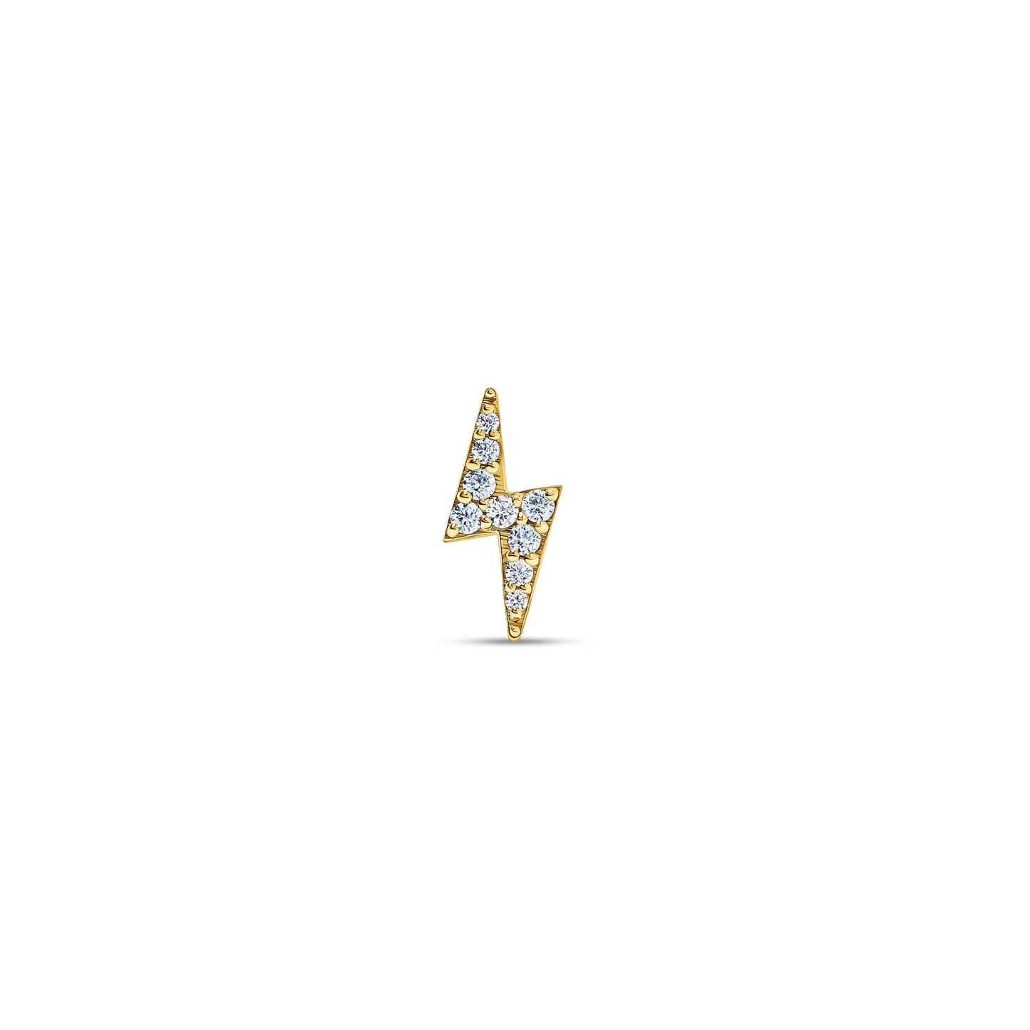Lightning Stud Yellow Gold