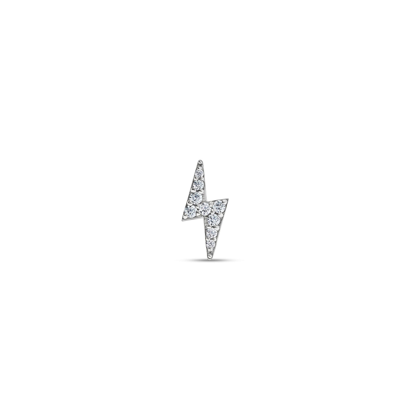 Lightning Stud White Gold