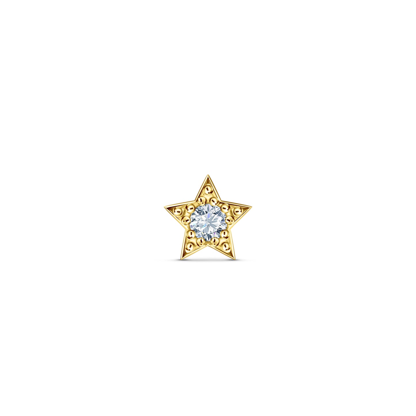 Star Stud Yellow Gold