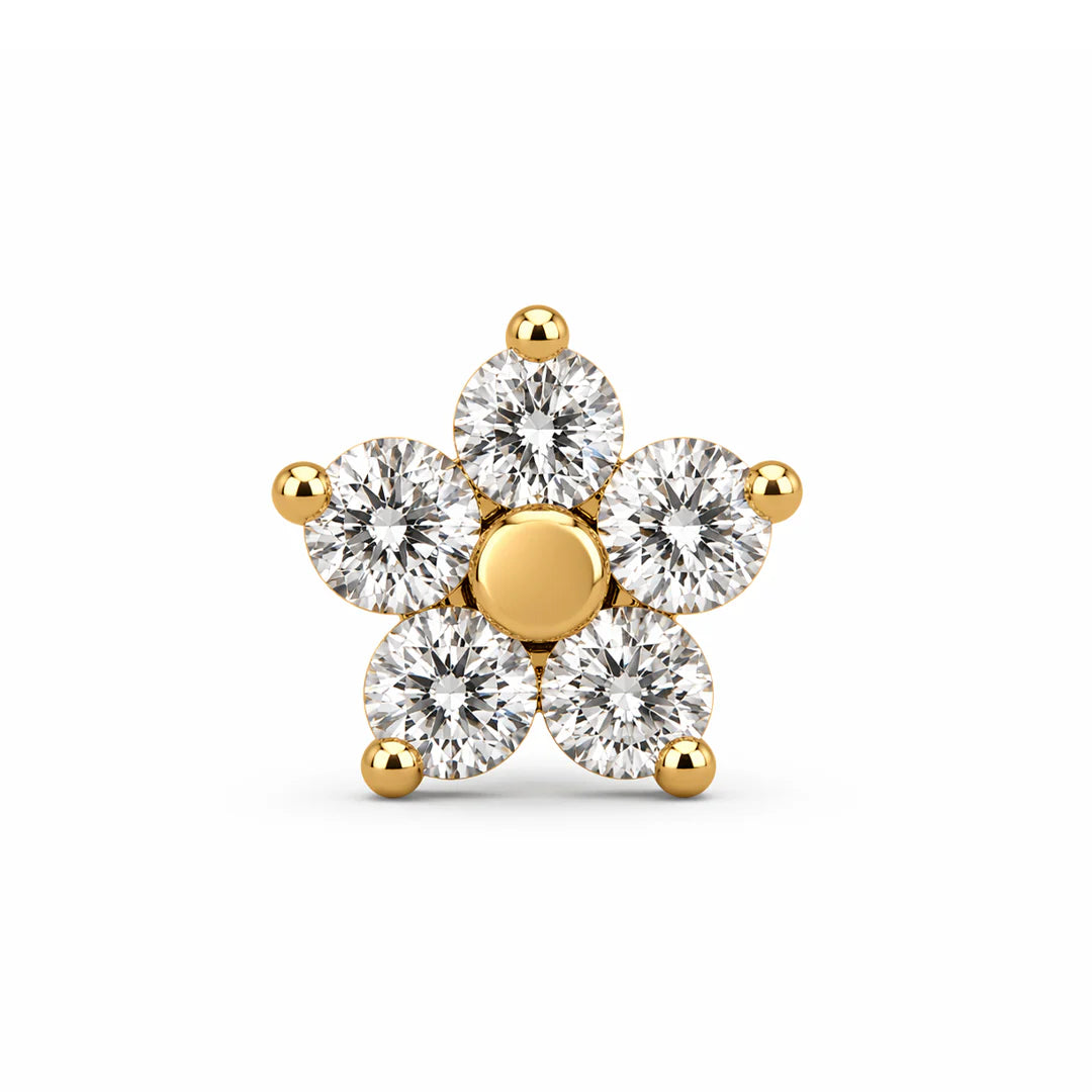 S Flower Stud