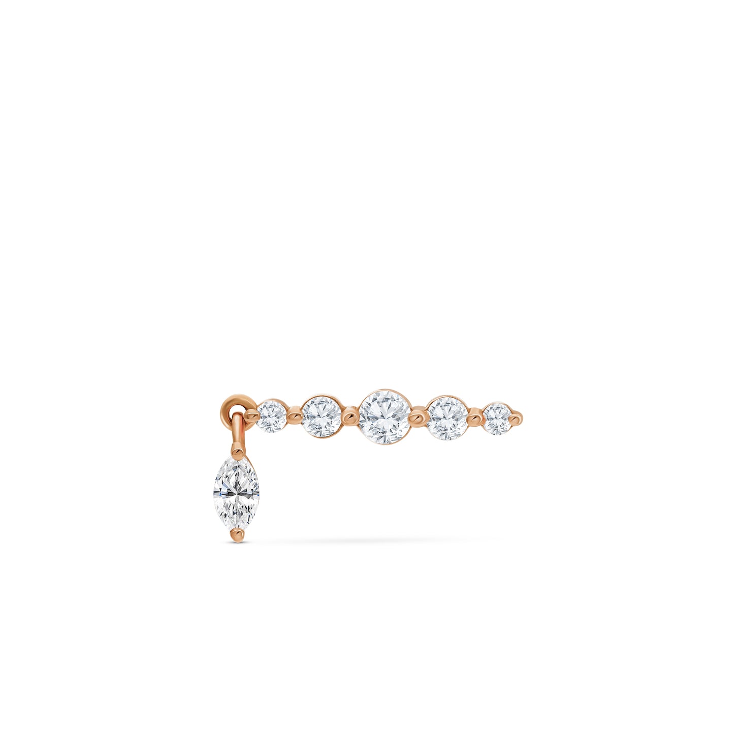 Hanging Marquise Bar Stud