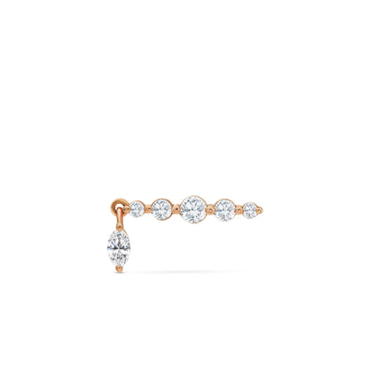 Hanging Marquise Bar Stud