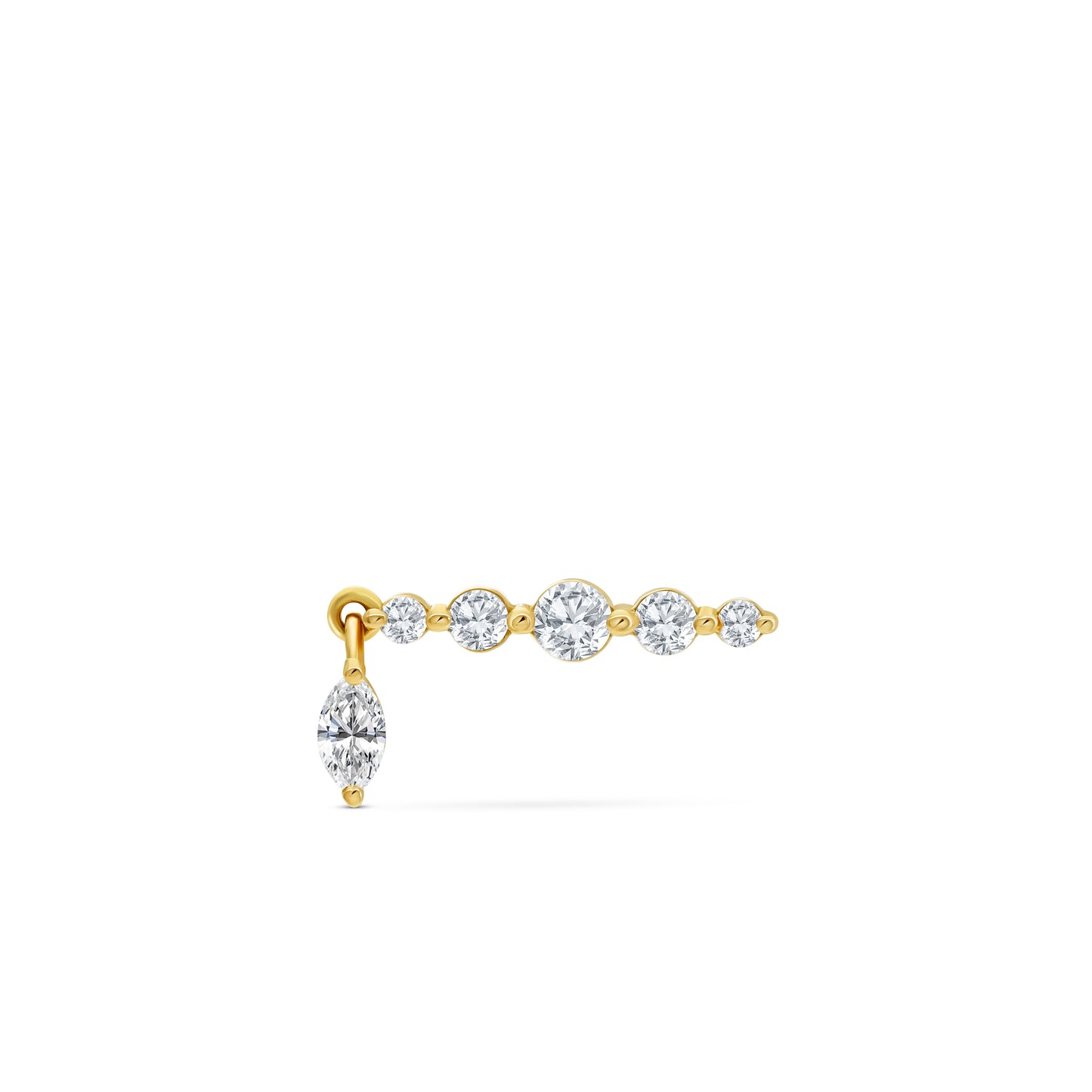 Hanging Marquise Bar Stud