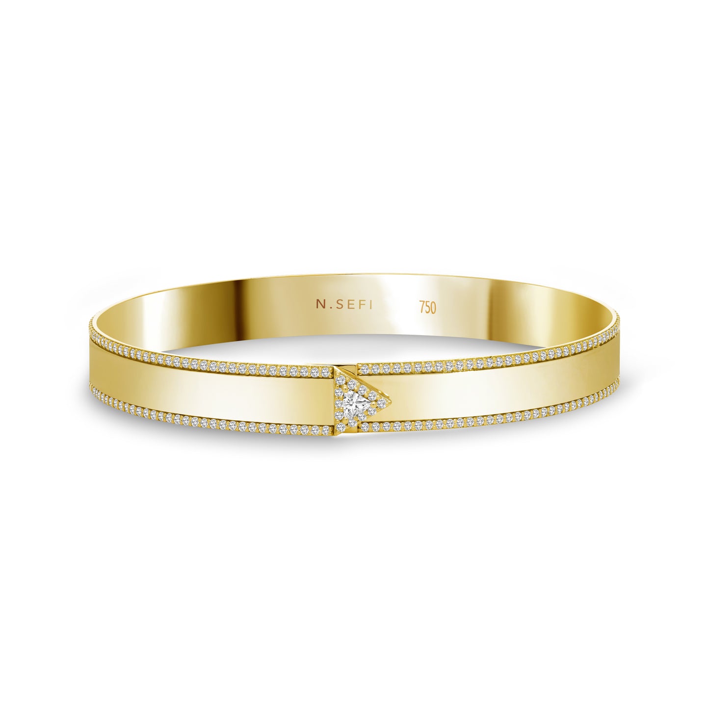 Iris Pave Bracelet Yellow Gold