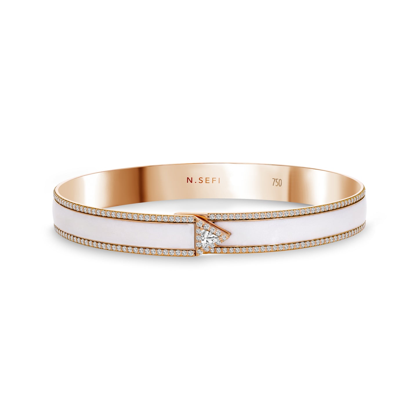 Iris Painted Bracelet White