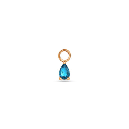 3×2 Pear Aquamarine Charm
