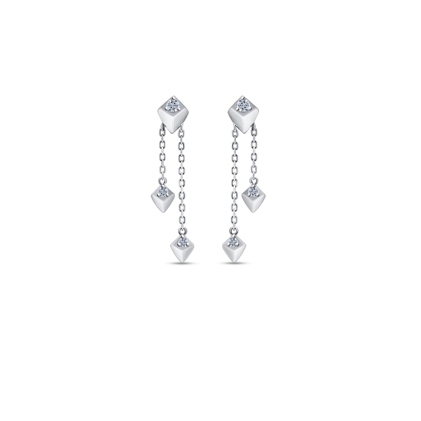 Kites Earrings White Gold