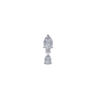 Triad Up Pear Stud
