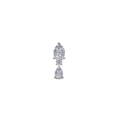 Triad Up Pear Stud