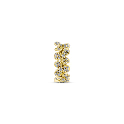 Flower Ear Cuff with Pavé Diamonds