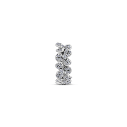 Flower Ear Cuff with Pavé Diamonds