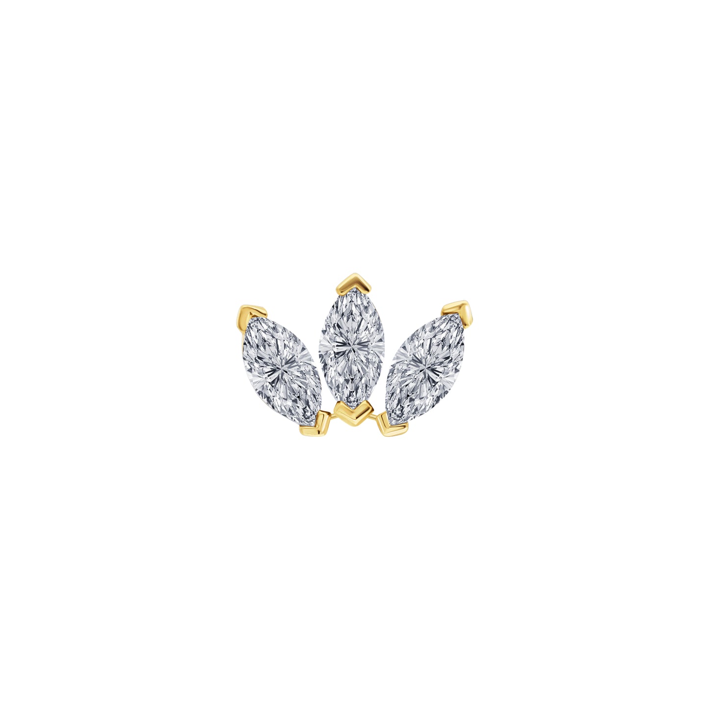 Small Marquise Fan Stud