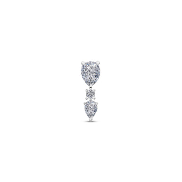 Triad Down Pear Stud