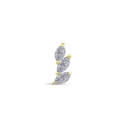 Slanted Marquise Stud
