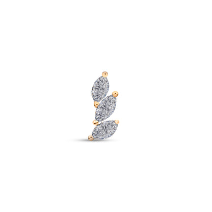 Slanted Marquise Stud