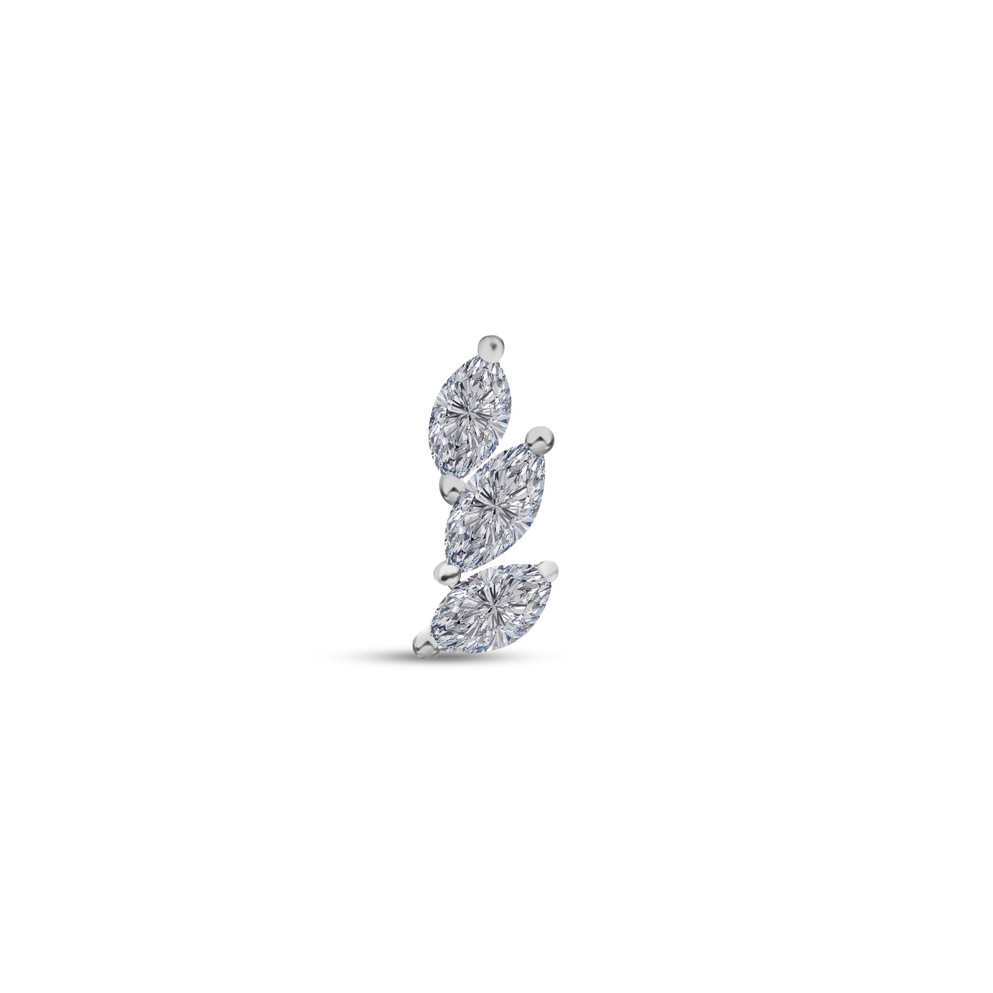 Slanted Marquise Stud