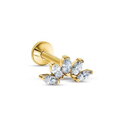 Large 5 Marquise Fan Stud