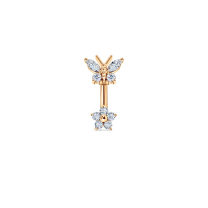 Gardenia Belly Ring