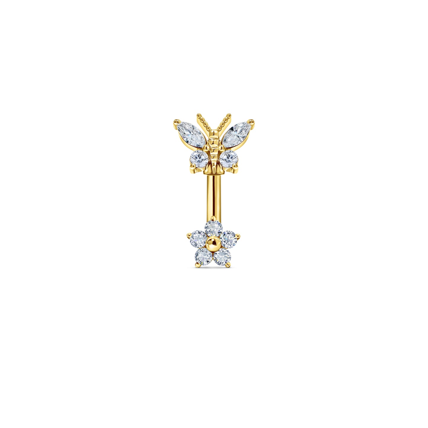 Gardenia Belly Ring
