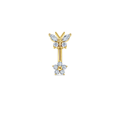Gardenia Belly Ring