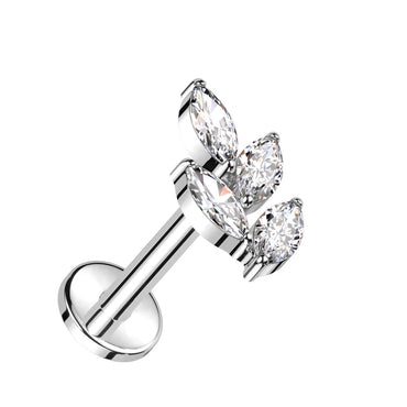 Marquise Leaf Stud