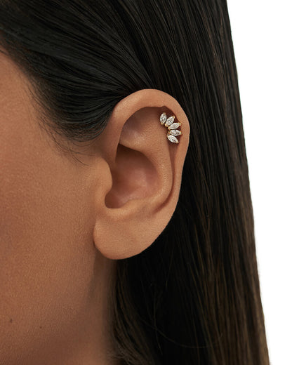 Large 5 Marquise Fan Stud