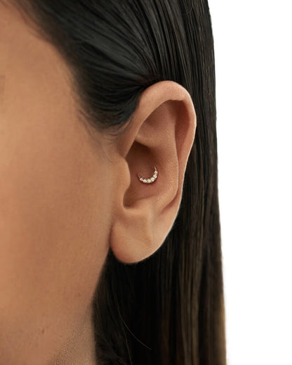 The Moon Stud Rose Gold