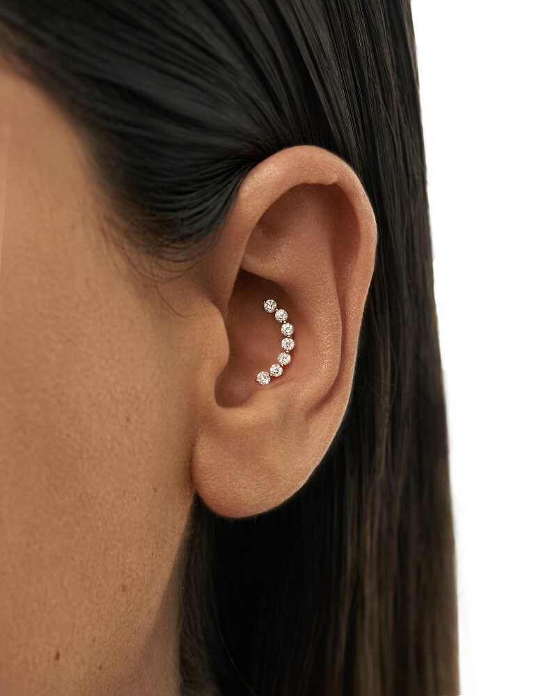 Large Half Circle Stud