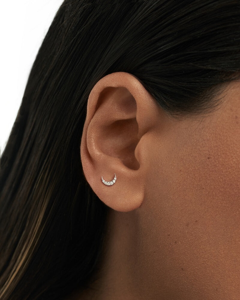 The Moon Stud Rose Gold