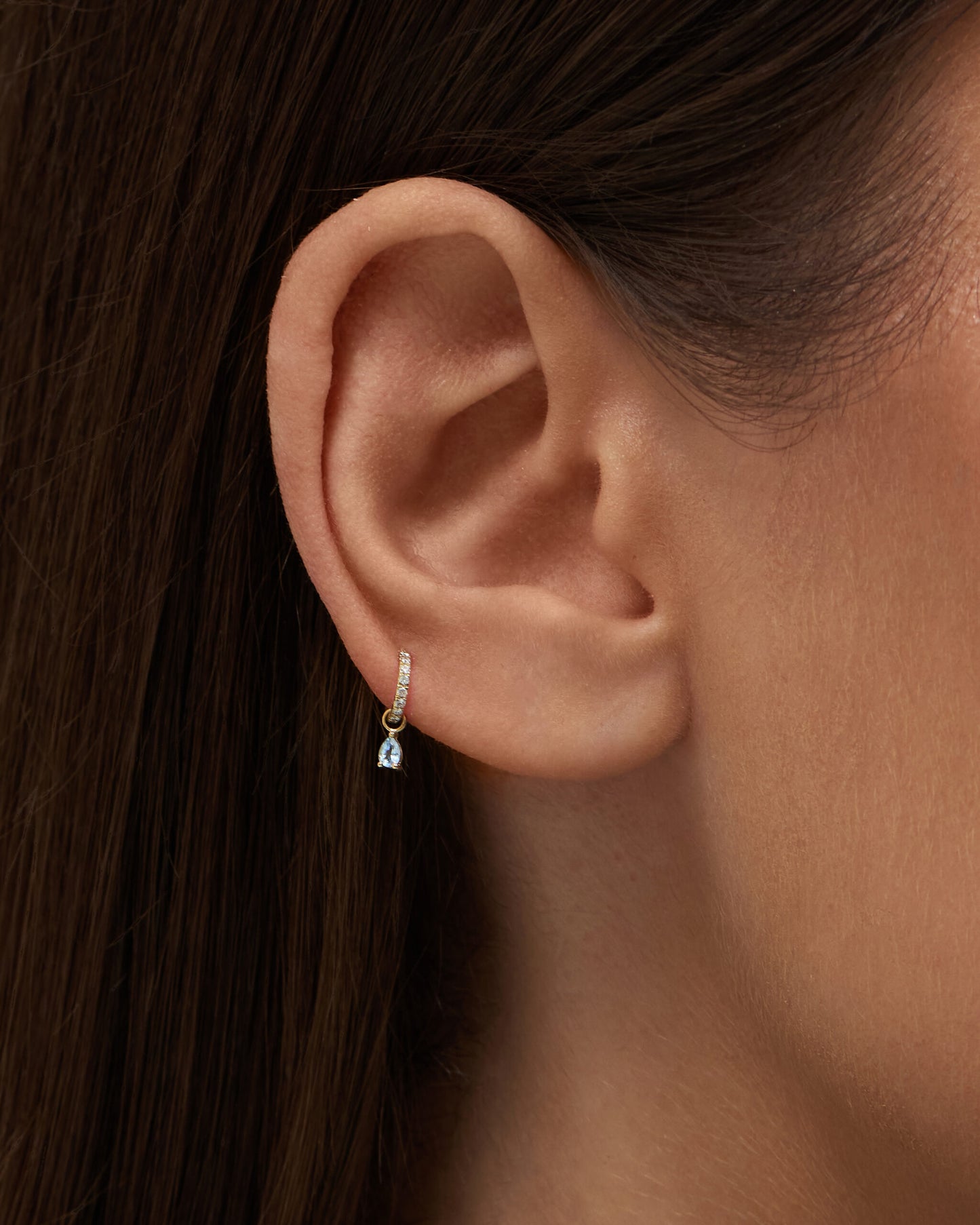 3×2 Pear Aquamarine Charm