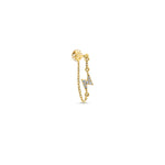 Chained Lightning Stud Yellow Gold