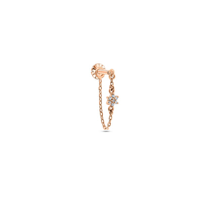 Chained Flower Stud