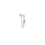 Chained Star Stud White Gold