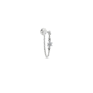 Chained Flower Stud