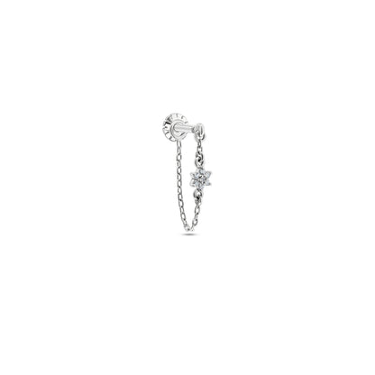 Chained Flower Stud