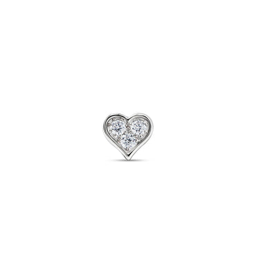 Bezel Heart Stud