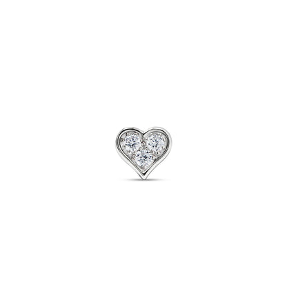 Bezel Heart Stud