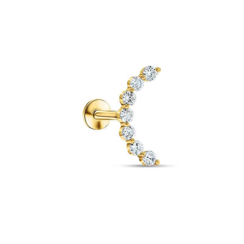 Large Half Circle Stud