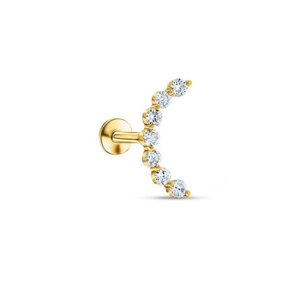 Large Half Circle Stud