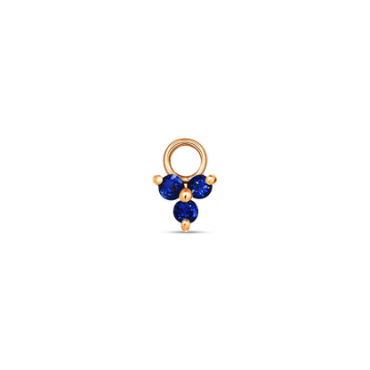 S Trio Charm Blue Sapphire