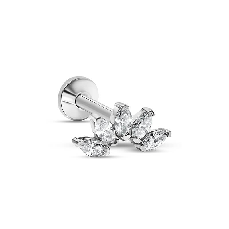 Large 5 Marquise Fan Stud