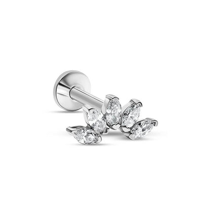 Large 5 Marquise Fan Stud