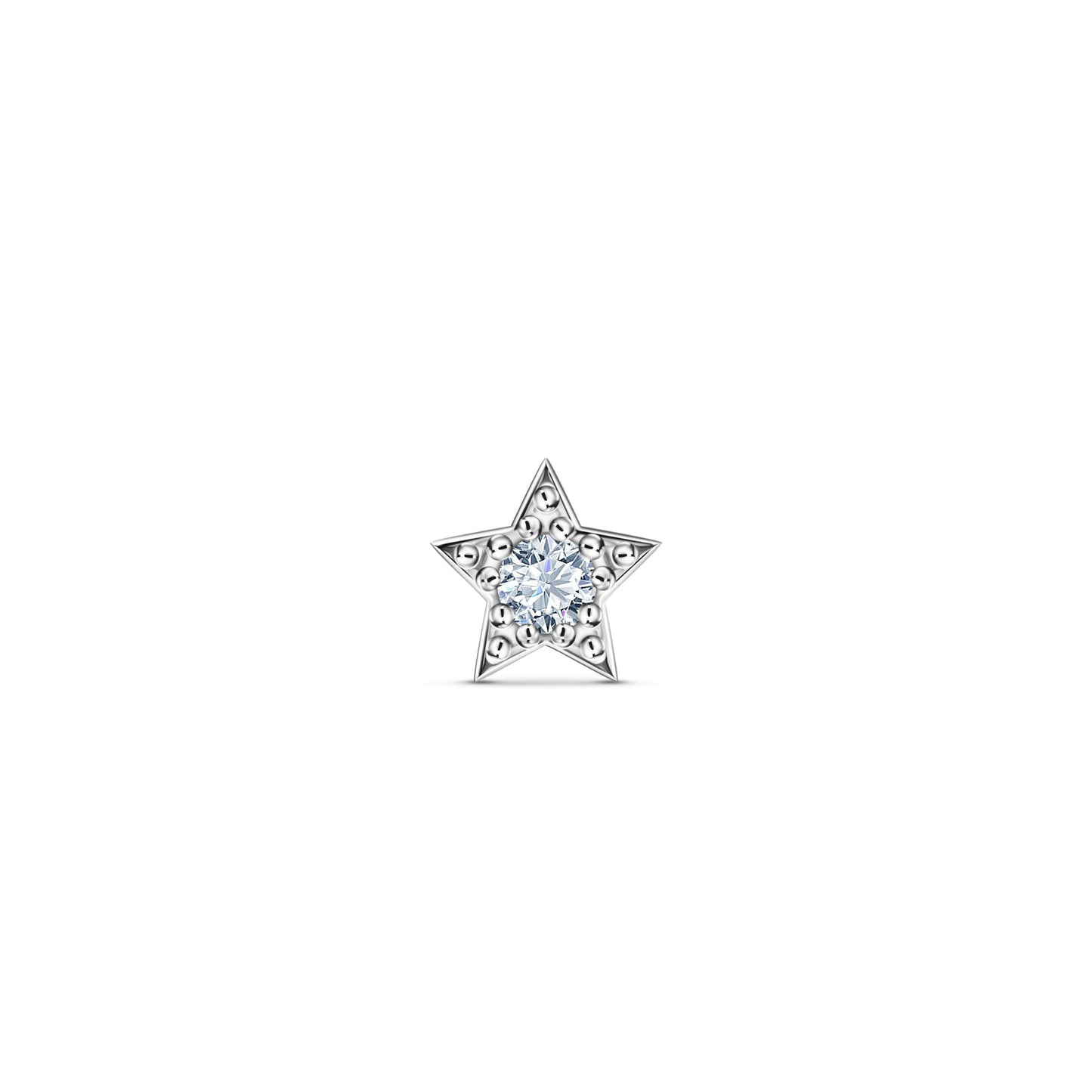 Star Stud White Gold