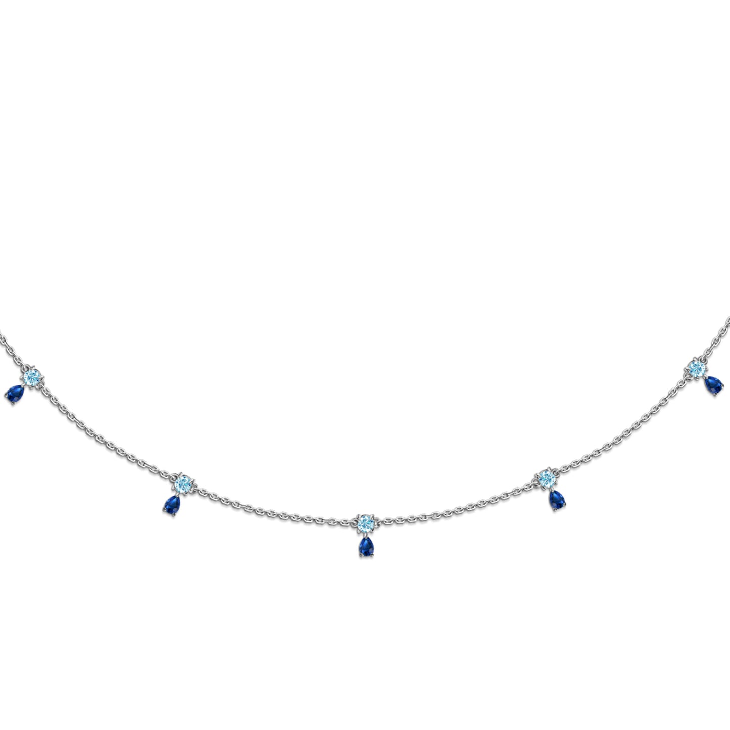 The Drops Choker White Gold