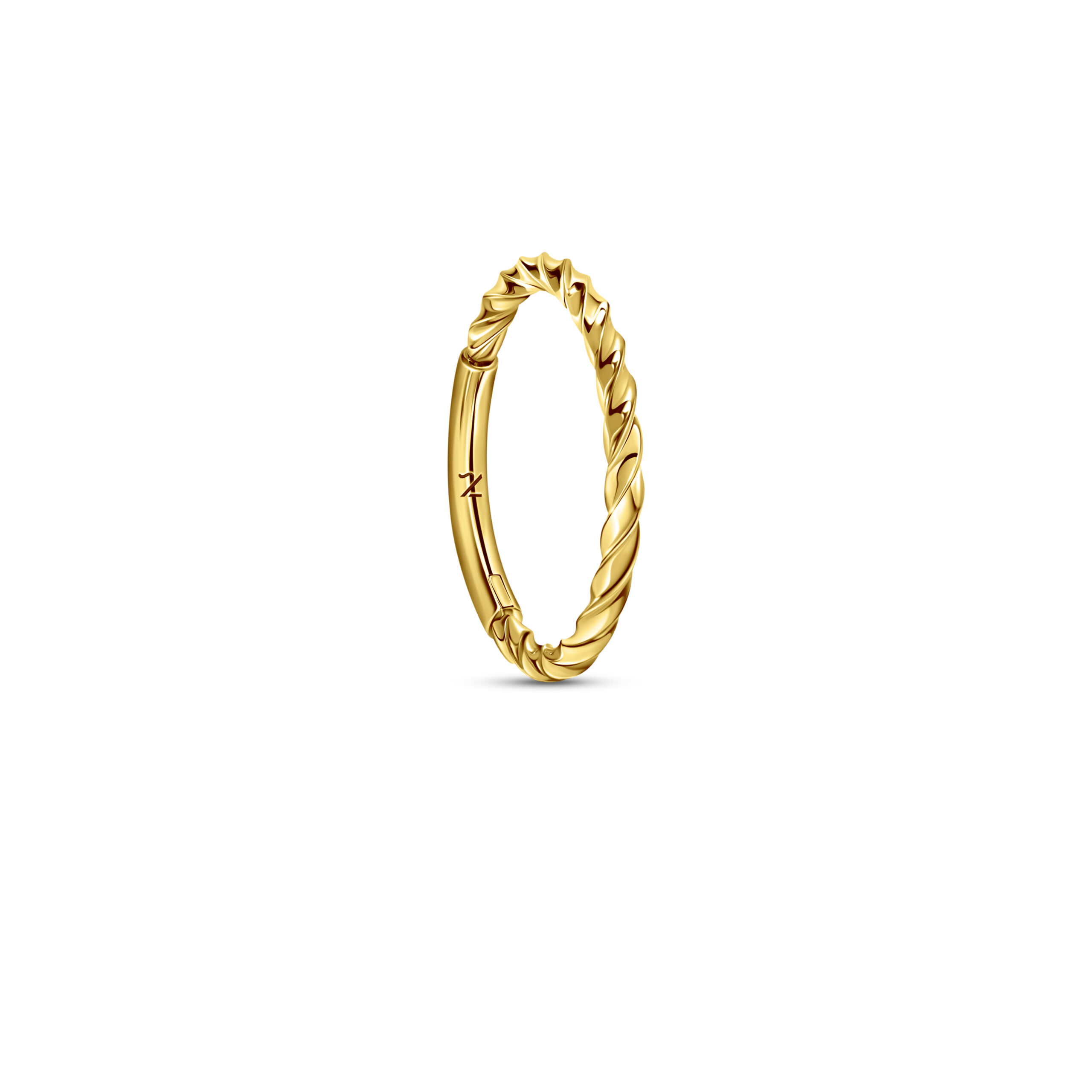 10mm Twisted Ring Yellow Gold