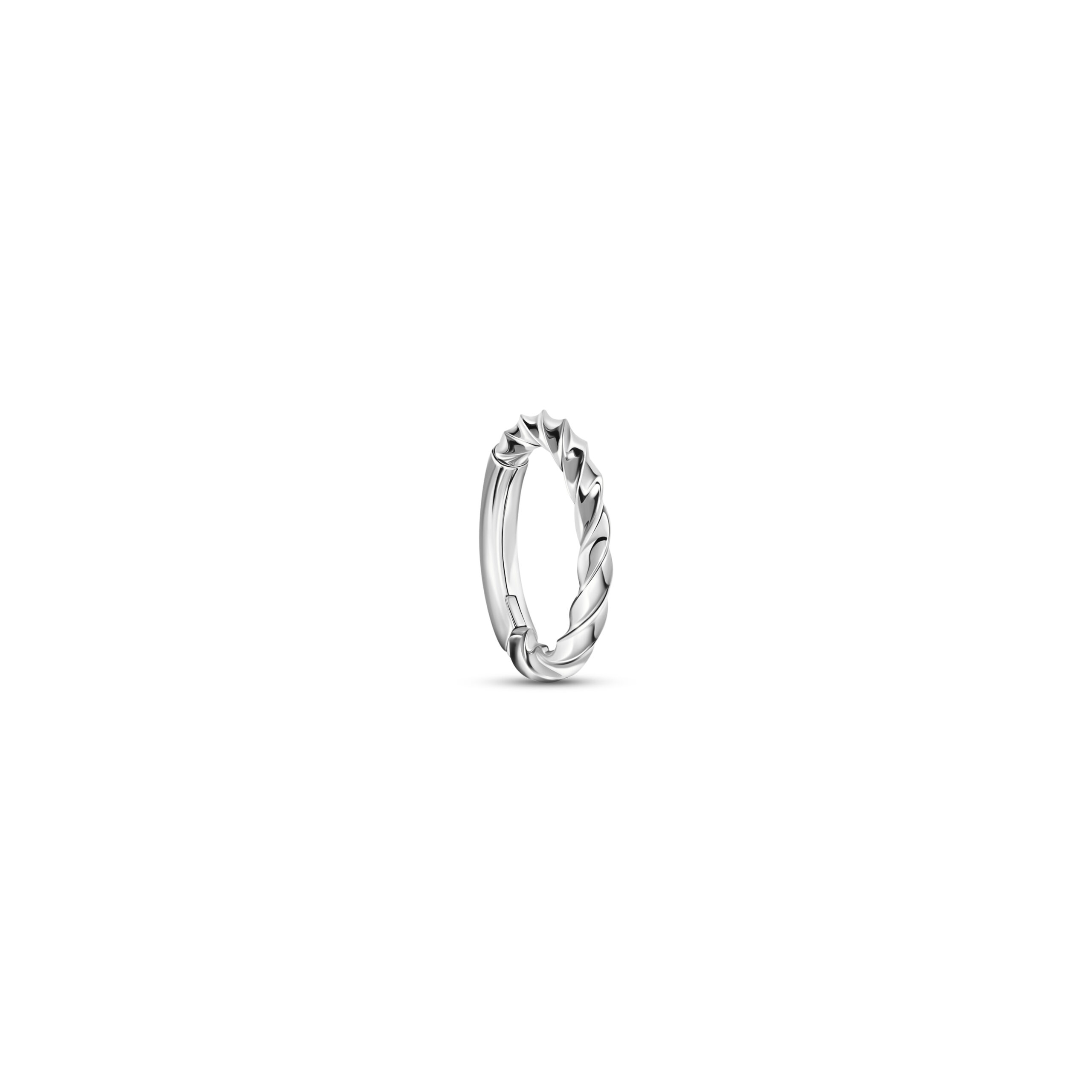 6mm Twisted Ring White Gold
